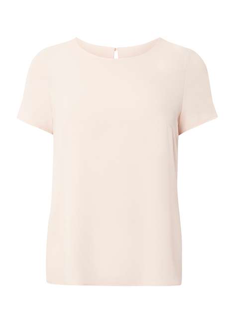 Petite Blush Zip Side T-Shirt